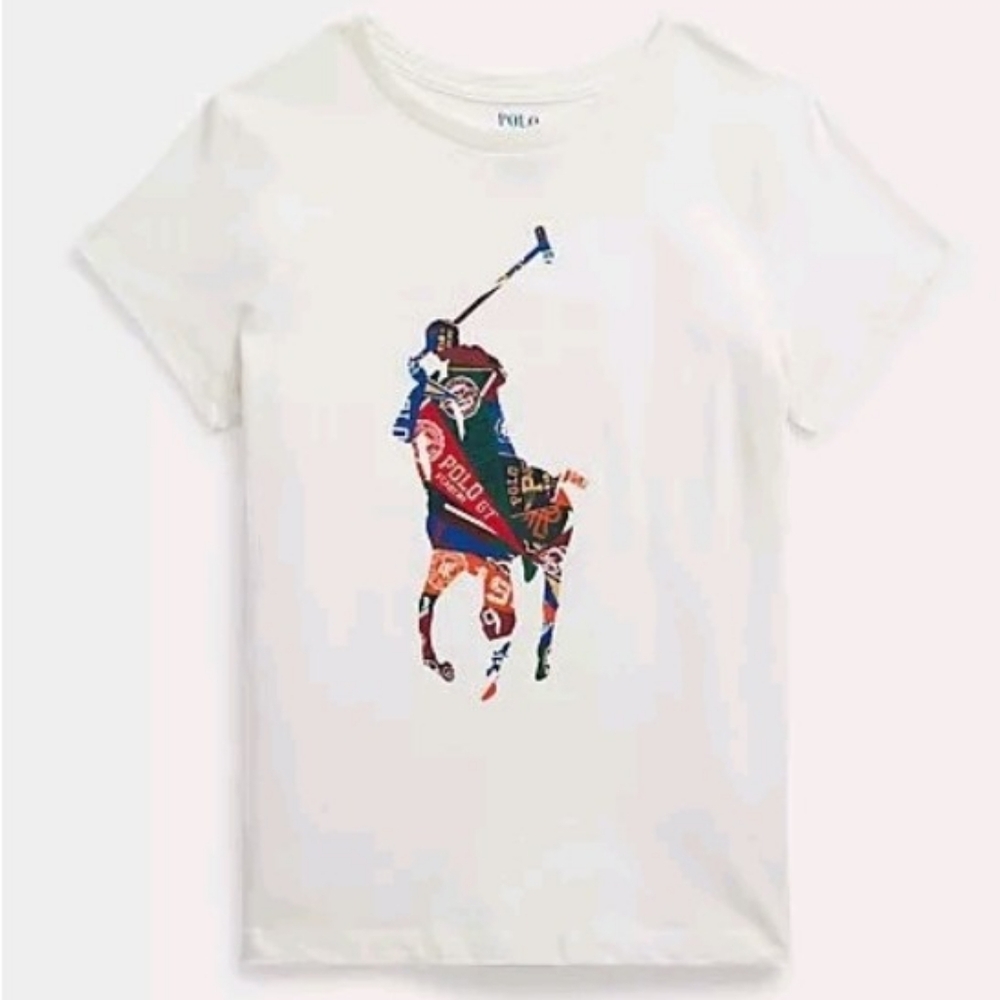 Polo Ralph Lauren Big pony White Girls Youth XL (16) Tee T-Shirt NWT Authentic